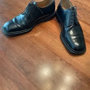 A. Testoni men’s black lace up black Oxford - size 7 A.testoni Mens 70216 Black Leather Round Toe Lace Up Comfort  main image 4